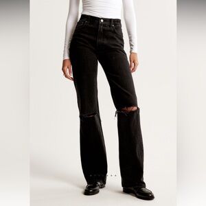 Abercrombie & Fitch The 90’s Straight Jean Ultra High Rise Curve Love